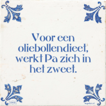 Voor een oliebollendieet, werkt Pa zich in het zweet. - 1 keer bekeken