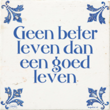 Geen beter leven dan een goed leven - 17 keer bekeken