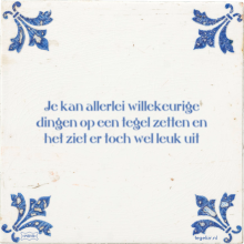 Je kan allerlei willekeurige dingen op een tegel zetten en het ziet er toch wel leuk uit - 5 keer bekeken