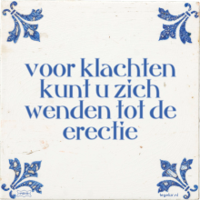 voor klachten kunt u zich wenden tot de erectie - 73 keer bekeken