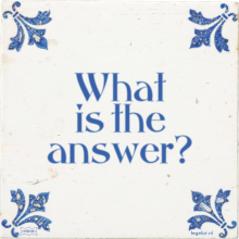 What is the answer? - 5 keer bekeken