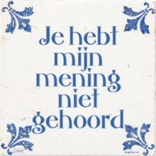 Je hebt mijn mening niet gehoord - 1 keer bekeken