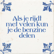 Als je rijdt met velen kun je de benzine delen - 24 keer bekeken