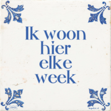 Ik woon hier elke week - 31 keer bekeken