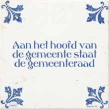 Aan het hoofd van de gemeente staat de gemeenteraad - 2 keer bekeken