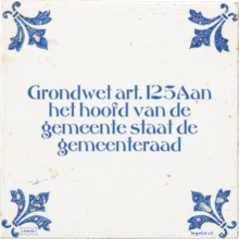 Grondwet art. 125Aan het hoofd van de gemeente staat de gemeenteraad - 2 keer bekeken