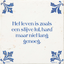 Het leven is zoals een stijve lul, hard maar niet lang genoeg. - 12 keer bekeken