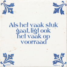 Als het vaak stuk gaat, ligt ook het vaak op voorraad - 5 keer bekeken
