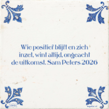 Wie positief blijft en zich inzet, wint altijd, ongeacht de uitkomst. Sam Peters 2026 - 1 keer bekeken
