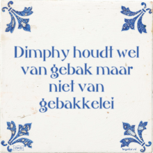 Dimphy houdt wel van gebak maar niet van gebakkelei - 16 keer bekeken