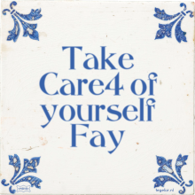 Take Care4 of yourself Fay - 1 keer bekeken