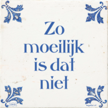 Zo moeilijk is dat niet - 1 keer bekeken