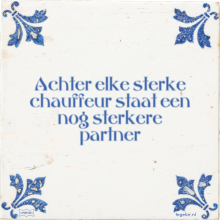 Achter elke sterke chauffeur staat een nog sterkere partner - 5 keer bekeken