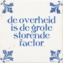 de overheid is de grote storende factor - 2 keer bekeken