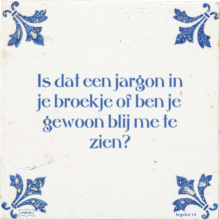 Is dat een jargon in je broekje of ben je gewoon blij me te zien? - 68 keer bekeken