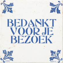 BEDANKT VOOR JE BEZOEK - 4 keer bekeken