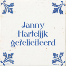 Janny Harteljjk gefeliciteerd - 1 keer bekeken