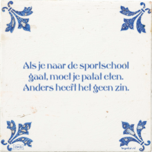 Als je naar de sportschool gaat, moet je patat eten. Anders heeft het geen zin. - 61 keer bekeken