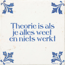 Theorie is als je alles weet en niets werkt - 1 keer bekeken