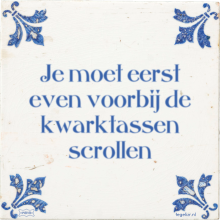 Je moet eerst even voorbij de kwarktassen scrollen - 1 keer bekeken