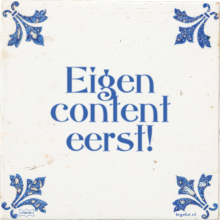 Eigen content eerst! - 79 keer bekeken